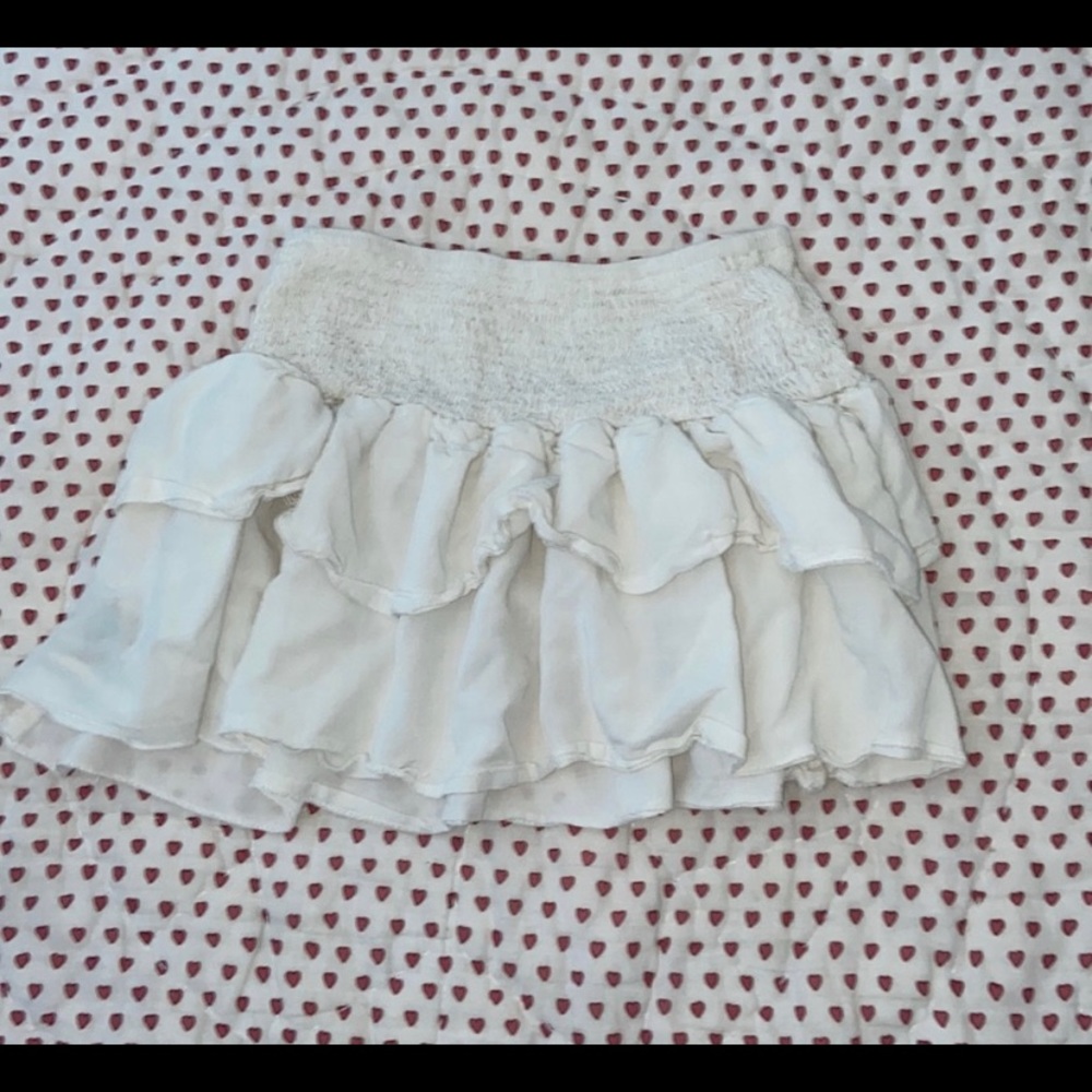 White ruffle skirt preppy NEVER WORN
